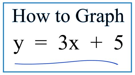 Y 3x 5 graph - Dec 25, 2022 ... ... y-intercept of (0, 3) and Slope 2/5. The Glaser Tutoring Company•2.6K ... How to Graph y = 3x + 4. MagnetsAndMotors (Dr. B's Other Channel)•26K ...